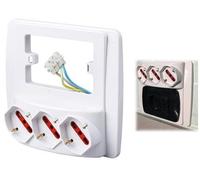 MULTIPRESE DA PARETE EMILIA SCHUKO RS94130 PRESE ELETTRICHE