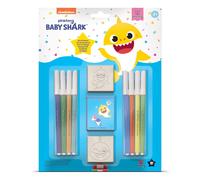 Multiprint Blister 2 Stamps for Kids Baby Shark, 100% Made in Italy, Personalize