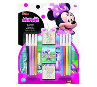 Multiprint Blister 2 Timbri per Bambini Disney Minnie, 100% Made in Italy, Set Timbrini Bimbi Personalizzati, in Legno e Gomma Naturale, Inchiostro Lavabile Atossico, Idea Regalo, Art.26866