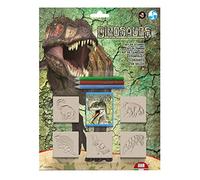 Multiprint Blister 5 Timbri per Bambini Dinosauri, 100% Made in Italy, Set Timbrini Bimbi Personalizzati, in Legno e Gomma Naturale, Inchiostro Lavabile Atossico, Idea Regalo, Art.05220