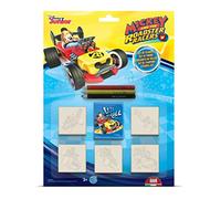Multiprint Blister 5 Timbri per Bambini Disney Mickey Topolino, 100% Made in Italy, Set Timbrini Bimbi Personalizzati, in Legno e Gomma Naturale, Inchiostro Lavabile Atossico, Idea Regalo, Art.05945