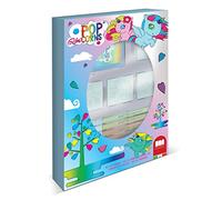 Multiprint- Box 4 Timbri per Bambini Pop Unicorns, 100% Made in Italy, Set Timbrini Bimbi Personalizzati, in Legno e Gomma Naturale, Inchiostro Lavabile Atossico, Idea Regalo, 27978