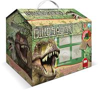 Multiprint Casetta 7 Timbri per Bambini Dinosauri, 100% Made in Italy, Set Timbrini Bimbi Personalizzati, in Legno e Gomma Naturale, Inchiostro Lavabile Atossico, Idea Regalo, Art.09220