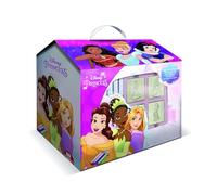 Multiprint Casetta 7 Timbri per Bambini Disney Princess, 100% Made in Italy, Set Timbrini Bimbi Personalizzati, in Legno e Gomma Naturale, Inchiostro Lavabile Atossico, Idea Regalo, Art.09660