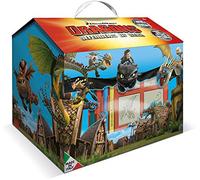 Multiprint Casetta 7 Timbri per Bambini Dragon Trainer 3, 100% Made in Italy, Set Timbrini Bimbi Personalizzati, in Legno e Gomma Naturale, Inchiostro Lavabile Atossico, Idea Regalo, Art.09888