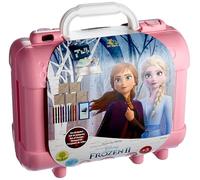 Multiprint- Disney Frozen Confezione Timbri in Legno Naturale e Gomma, Colore Rosa, 3+ anni