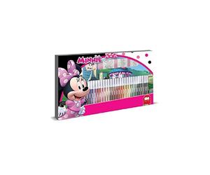 Multiprint Set 3 Timbri Minnie per Bambini e 36 Pennarelli Colorati Disney