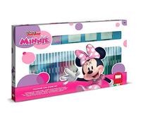 Multiprint Set 3 Timbri Minnie per Bambini e 36 Pennarelli Colorati Disney