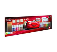 Multiprint Set 4 Timbri per Bambini e 60 Pennarelli Colorati Disney Cars, Made in Italy, Set Timbrini Bimbi, in Legno e Gomma Naturale, Inchiostro Lavabile Atossico, Idea Regalo, Art.18823
