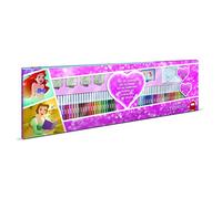 Multiprint Set 4 Timbri per Bambini e 60 Pennarelli Colorati Disney Princess, Made in Italy, Set Timbrini Bimbi, in Legno e Gomma Naturale, Inchiostro Lavabile Atossico, Idea Regalo, Art.18660