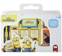 Multiprint - Valigetta 7 Timbri Minions 2 | Valigetta in cartone con 7 timbri, 3 pennarelli, album da colorare e inchiostro lavabile