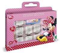 Multiprint Valigetta 7 Timbri per Bambini Disney Minnie, 100% Made in Italy, Set Timbrini Bimbi Personalizzati, in Legno e Gomma Naturale, Inchiostro Lavabile Atossico, Idea Regalo, Art.07866