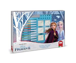 Multiprint Valigiotto Maxi 7 Timbri per Bambini Disney Frozen 2, 100% Made in Italy, Set Timbrini Bimbi Personalizzati, in Legno e Gomma Naturale, Inchiostro Lavabile Atossico, Idea Regalo, Art.04981