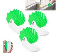 Multipurpose 9-in-1 Spatula Caulking Tool,Foldable Spatula & Sealant Applicator with Scraper Edges,Durable PP Foldable Caulking Spatula Grout Removal Tool,for Home Renovation and DIY Project (3*Green)