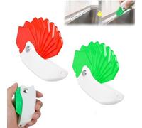Multipurpose 9-in-1 Spatula Caulking Tool,Foldable Spatula & Sealant Applicator with Scraper Edges,Durable PP Foldable Caulking Spatula Grout Removal Tool,for Home Renovation and DIY Project (2*Mix)