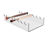 Multipurpose Brush Rack - Paint Drying Organizer, 9 Slot Stand Tray, Acrylic Material Crafted Holder, Desktop Functional Storage, Pen Display for Eyeliner, Eyebrow, Makeup
