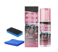 Multipurpose Car Cleaner, 100ml Detailing Spray, 4x2 Inches Bottle with Fine Mist Trigger, Effective Liquid Solution, Cleaning with Professional Style, Interior Detailer for Dashboard and Leather