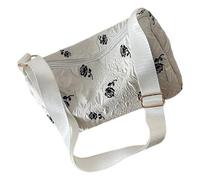 Multipurpose Floral Design Cotton Handbag Adjustable Strap Large Storage Women’s Shoulder Bag for Everyday Large Capacity Crossbody Purse