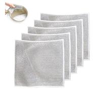 Multipurpose Wire Miracle Cleaning Cloths, Multipurpose Wire Dishwashing Rags for Wet and Dry, Non Scratch Wire Dishcloth, Wire Dishwashing Rag (5pcs)