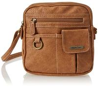 MultiSac Womens North South Mini Zip Around Crossbody Bag, Camel, One Size