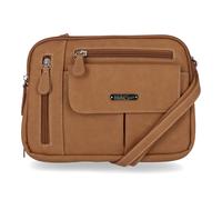 MultiSac Zippy Triple Compartment Crossbody Bag Hazelnut