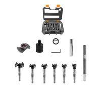 Multisize - Trapano per la lavorazione del legno, per legno duro liscio e noioso, include custodia, accessori adattatori, punte per la lavorazione del legno
