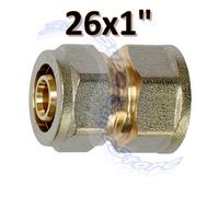 Multistrato avvitare - Raccordo dritto filettato femmina 26 x 1\'\'