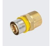 Multistrato per gas - raccordo dritto maschio 3/4'' x 20 mm