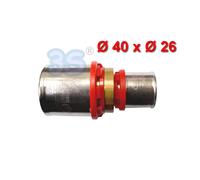Multistrato pressare - Giunto manicotto ridotto Ø 40 x 26 mm
