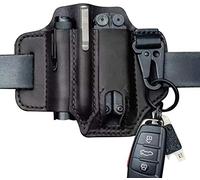 Multitool Leather Sheath EDC Pocket Organizer, Fodero in Pelle Multitool, Fodero in Pelle Multitool edc Pocket Organizer Custodia da Cintura Penna Tattica Custodia per Torcia Esterna (Type B)