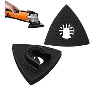 Multitool Piastra Abrasiva, Accessori Strumento Oscillante, Cuscinetti Triangolari per Levigatura, Adatto per Lucidare Legno, Metallo, Plastica e Altre Superfici, 2 Pezzi