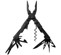 SOG PowerLiter, mini attrezzo multiuso con 19 strumenti leggeri, compatto lungo 12,7 cm, con coltello, cacciavite, porta punte esagonali, nero