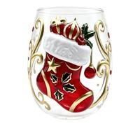 Multiuse Drinking Glasses, Shiny Lead-Proof Seasonal, Decoration Compact | Christmas 3D Santa Drink Glass Tea Juice Cocktail Water Soda Beer Milk Party Family Gathering Dining Room