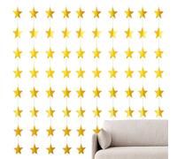Multiuse Star Garland, Decorations 10 Pieces, 400cm Paper Gold, Ornaments