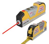 Multiuso 2,4 m LV02 laser Level Horizon Vertical misura di nastro nastro standard e metriche righello, giallo