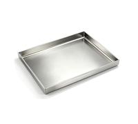 Multiuso Antis Perdite Acciaio Inossidabile Vaschetta Acqua Condensa | Protezione Perdita Lavatrice per Climatizzatore HVAC Lavatrice Frigorifero Garage Officina Cucina(30x20x3.5cm (12x8x1.4in))