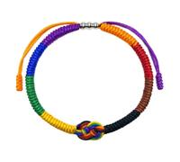 Multiuso Braccialetto Liquido A Mano Corda Di Cotone Fatto A Mano Con Quattro Nodi Accessori Versatili Per Tutti, Taglia unica, come descritto