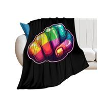 Multiuso Coperta Watercolor Summer Beach Turtles Nautical Ocean Tropical Fish Palm Tree Coperta in Flanella Morbida Plaid Pile per Inverno Adulti Soggiorno 80"x60"