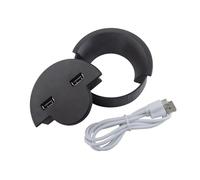 Multiuso Desktop Stazione di Ricarica Scatola Organizzazione Cavo 2 Porte USB Gestione Porta Scrivania Cavo Passacavo Per Uso Ufficio Scatola di Gestione dei Cavi