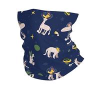 Multiuso Fascia per Capelli, Scaldacollo Cute Animal Astronauts UFO Blue Elastico Sciarpa a Mezza Faccia per Estivo Sports Ciclismo