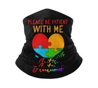 Multiuso Headwrap Please Be Patient I Have Autism Protezione del Viso Elastico Sciarpa A Tubo per Sports Adulto Donna