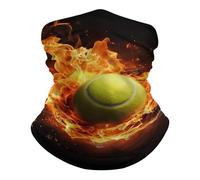 Multiuso Headwrap Tennis On Fire Decorazione Facciale Elastico Sciarpa al Collo per Yoga Escursionismo Campeggio