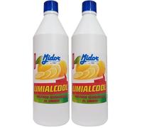 Multiuso Igienizzante al limone, acqua ossigenata 0,5% e semi di pompelmo, LIMIALCOOL 1000 ml, per superfici lavabili, vetri, piani d'appoggio, efficace contro molti virus (Confezione da 2)