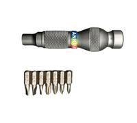 Multiuso Portatile 6.35 Manico Cacciavite Alluminio Leggero Impugnatura Ergonomica Blocco Automatico per Riparazioni Efficienti Manico Cacciavite in Acciaio al Carbonio Auto