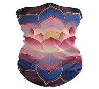 Multiuso Sciarpa al Collo Water Lily Flower Vintage Japanese Scaldacollo Antipolvere Sciarpa A Mezza Faccia per Outdoor Adulto Sports