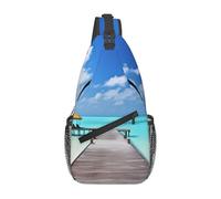 Multiuso Zaino Monospalla Maldives Holidays Borsa A Tracolla Sul Petto Causal,Unisex Borsa Pettorale per Trekking Uomo Outdoors