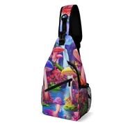 Multiuso Zaino Monospalla Trippy Mushroom Magical World Glowing Art Tracolla Borse Libero,Causal Borsa A Spalla Uomo per Uso Quotidiano Outdoors Ciclismo
