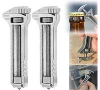 Multiutensile compatto in titanio, mini chiave multiuso | apribottiglie multifunzione | misura regolabile piccolo multitool per riparare campeggio ed escursionismo zaino in spalla