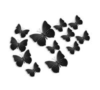 MultiValue 12 Farfalla Calamite Frigorifero, Autoadesivo Magneti Frigo Arredamento per la casa per Camera da Letto Cucina Armadietto(12, Nero)