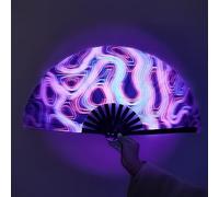 MultiValue Ventaglio pieghevole, in tessuto di seta di bambù, colorato, grande, pieghevole, per prestazioni, decorazione per compleanni, matrimoni, cosplay (02#)